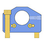 BMT BOLT PATTERN 70x70x100 BORING BAR HOLDER ID=( 2)" L= 45 mm FOR OKUMA LB35 WIDE TURRET